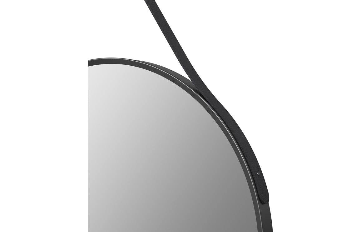 Mako 600mm Round Mirror - Matt Black