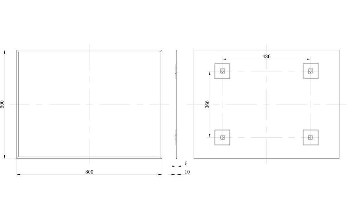 Soleil 600x800mm Rectangle Mirror