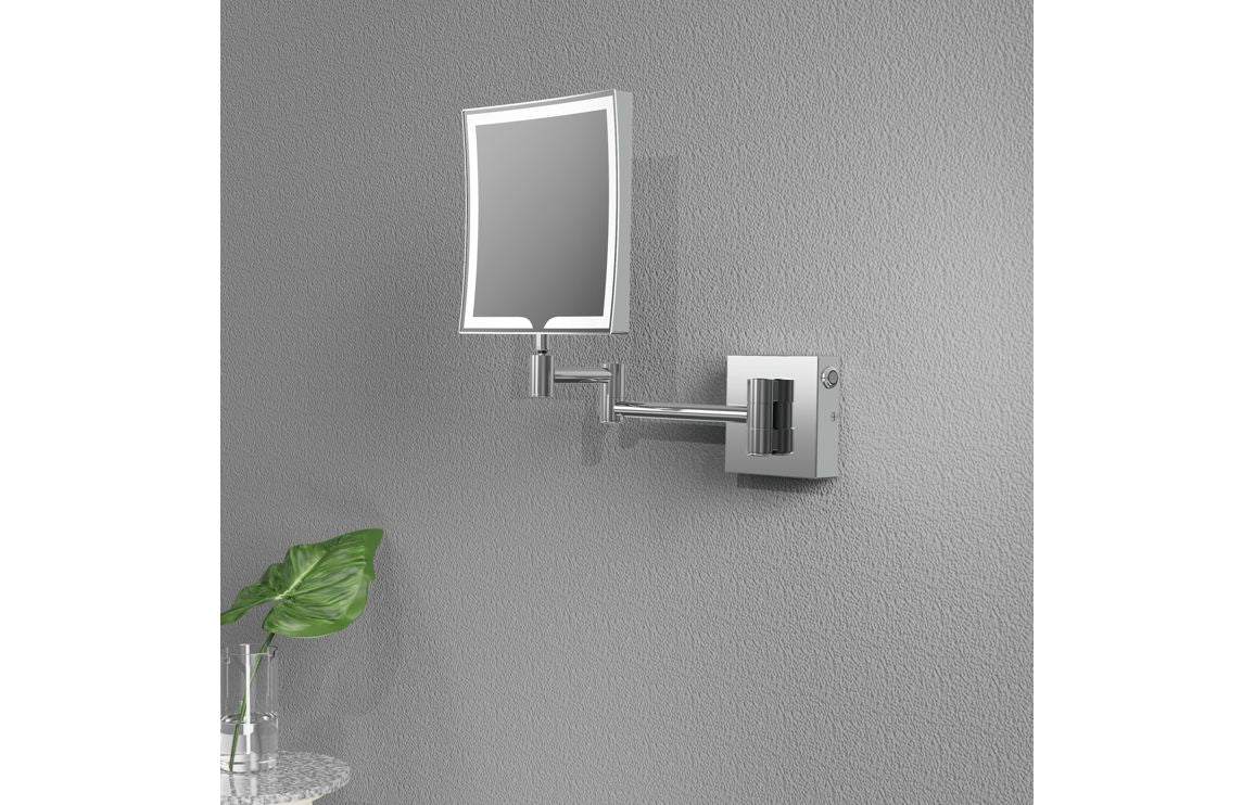 Hoshi Square LED Cosmetic Mirror - Chrome