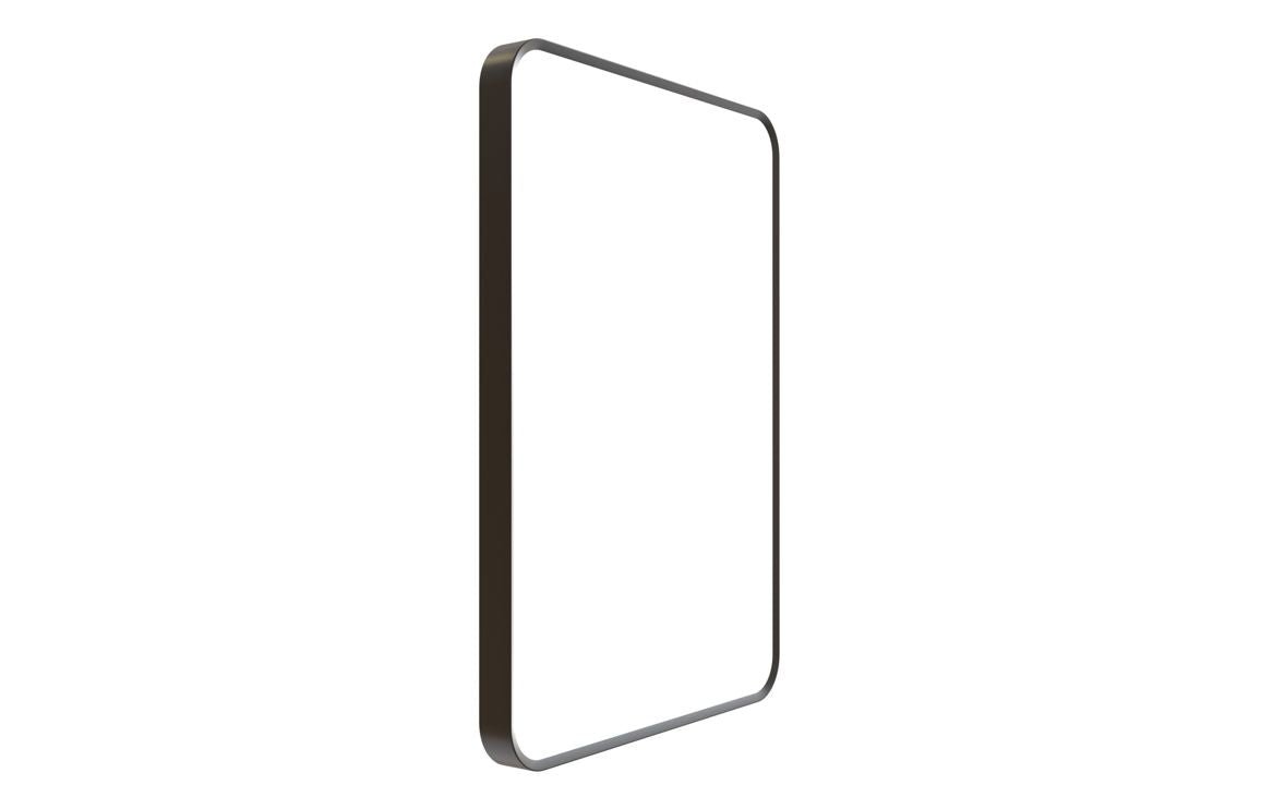 Frontier 500x700mm Rounded Front-Lit LED Mirror - Black