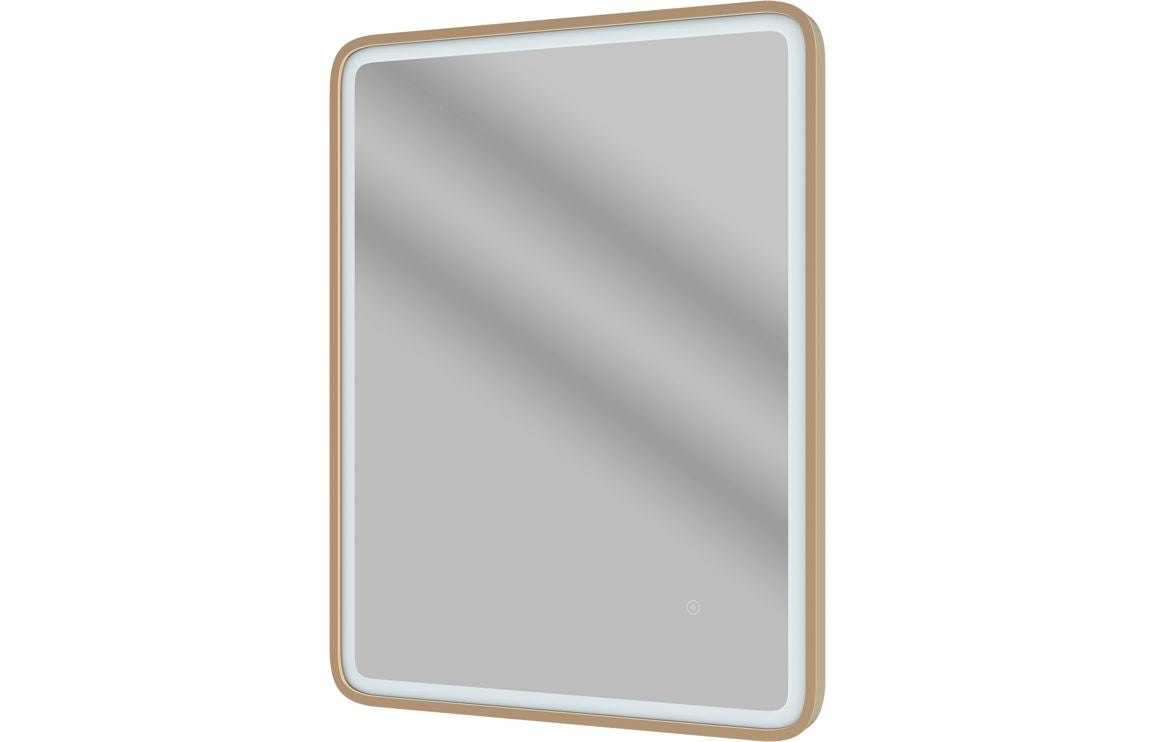Kota 600mm Rectangle Front-Lit LED Mirror - Brushed Bronze