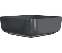 Luxey 400mm Ceramic Square Washbowl & Waste - Matt Black