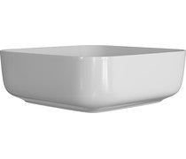 Luxey 400mm Ceramic Square Washbowl & Waste - Matt White