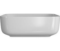 Luxey 400mm Ceramic Square Washbowl & Waste - Matt White