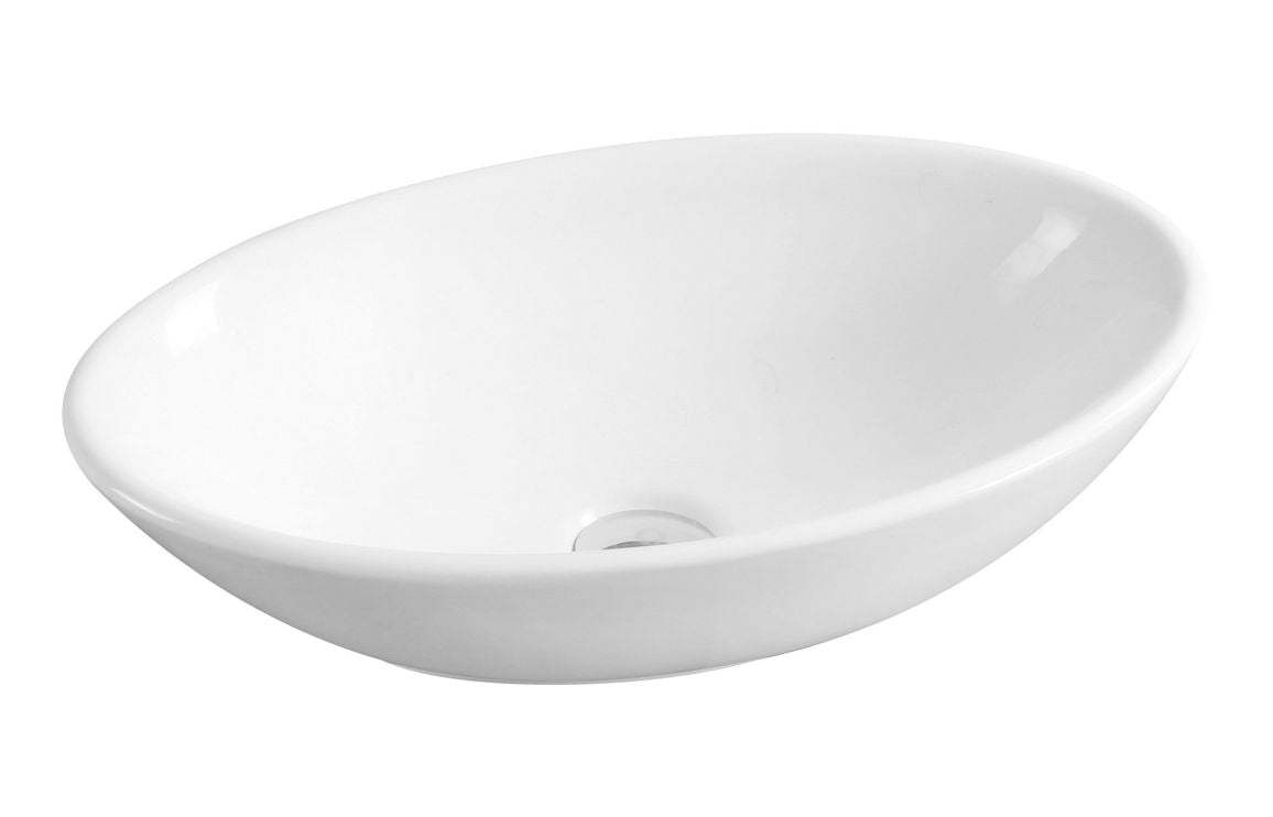 Jenna 520x320mm Oval Washbowl - White