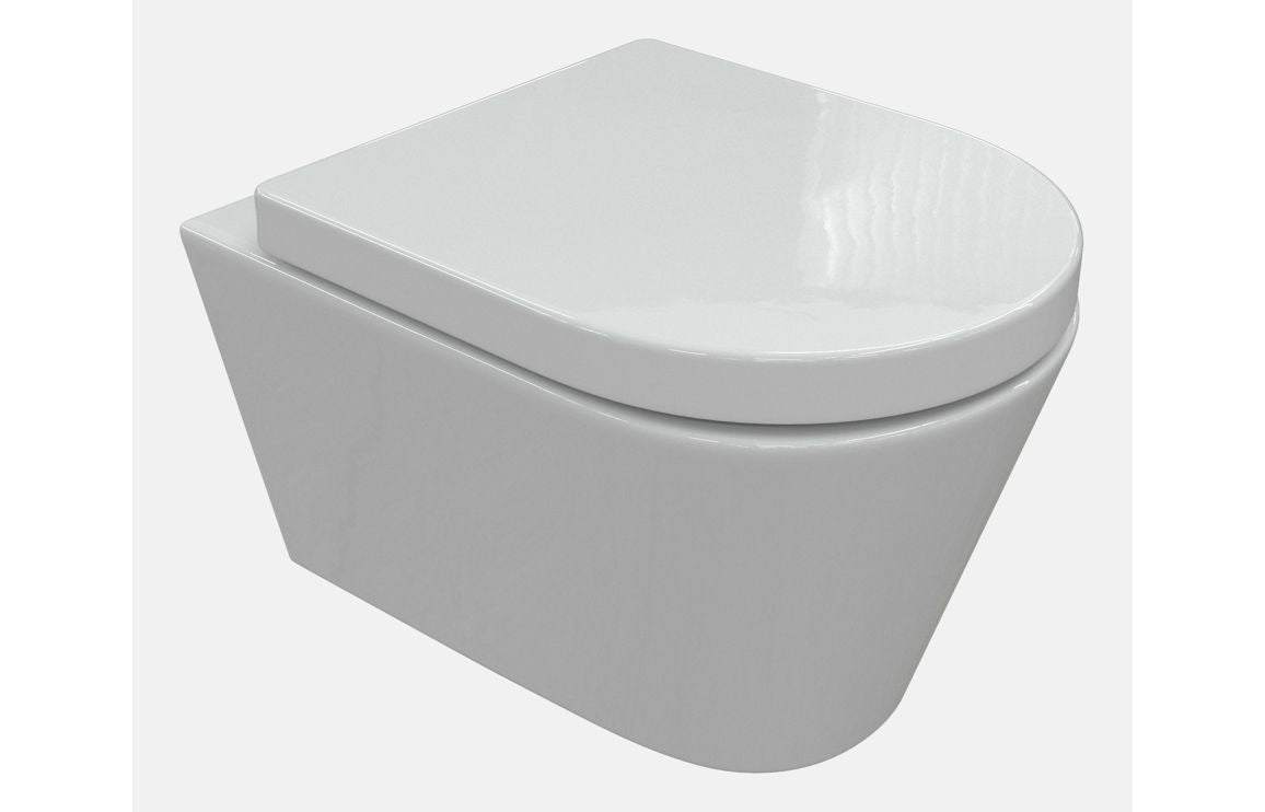 Cilantro Swirlux™ Short Projection Wall Hung WC & Soft Close Seat