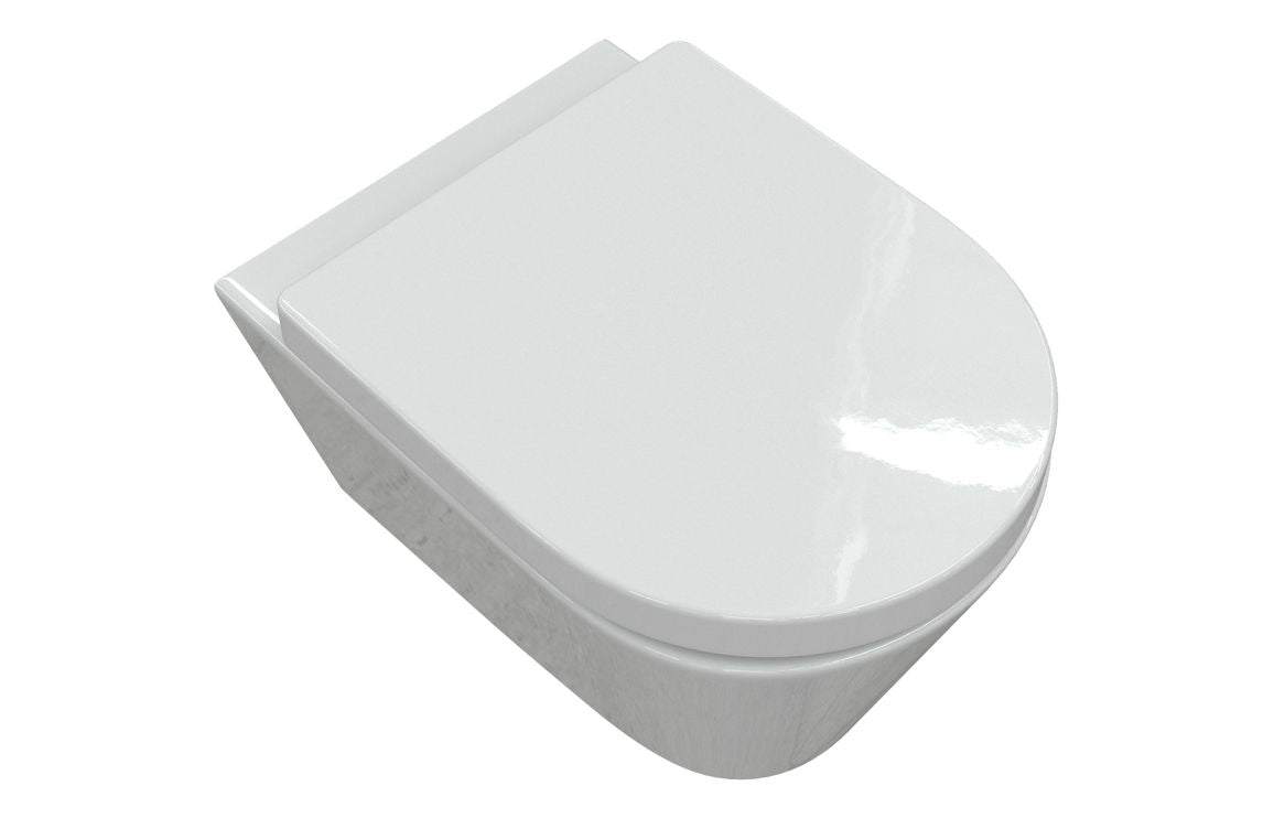 Cilantro Rimless Wall Hung WC & Soft Close Seat