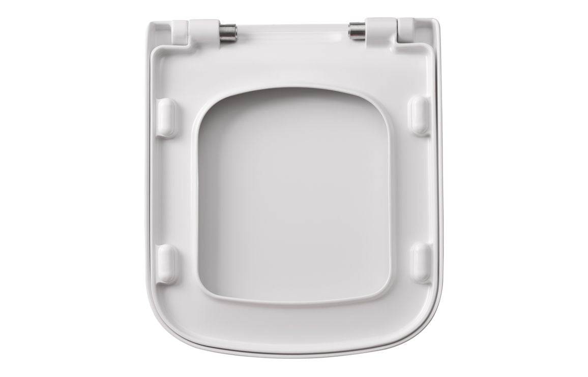 Cedarwood Rimless Short Projection Close Coupled Open Back WC & Wrapover Soft Close Seat