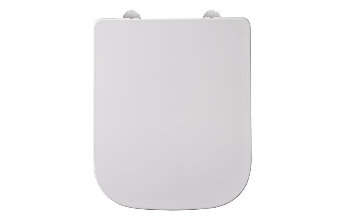 Velnora A182 Square Soft Close Toilet Seat (Slim Depth) - White