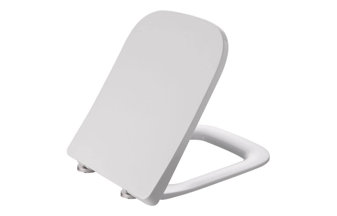 Velnora A182 Square Soft Close Toilet Seat (Slim Depth) - White