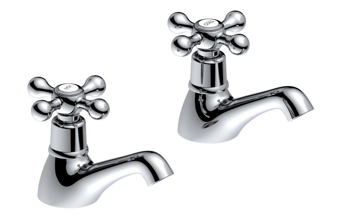 Salton Basin Pillar Taps - Chrome