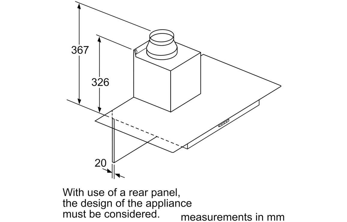 Bosch Series 2 DWG64BC50B 60cm Flat Glass Chimney Hood - Brushed Steel