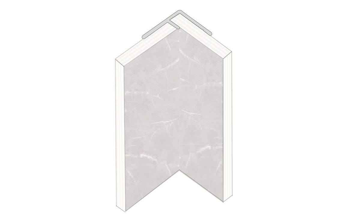 Fibo Aluminium Wall Profile 2360mm: Sleek Hidden Solution