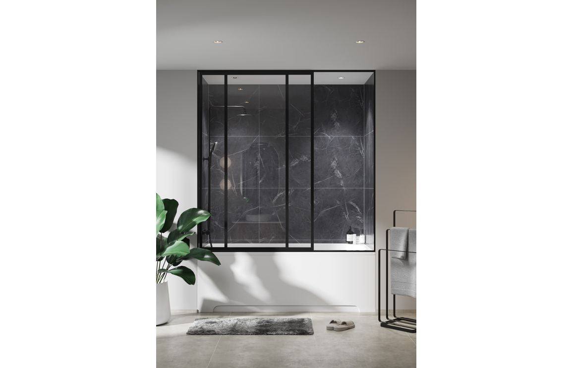 Fibo Marble - Black Marble (Tile Effect)