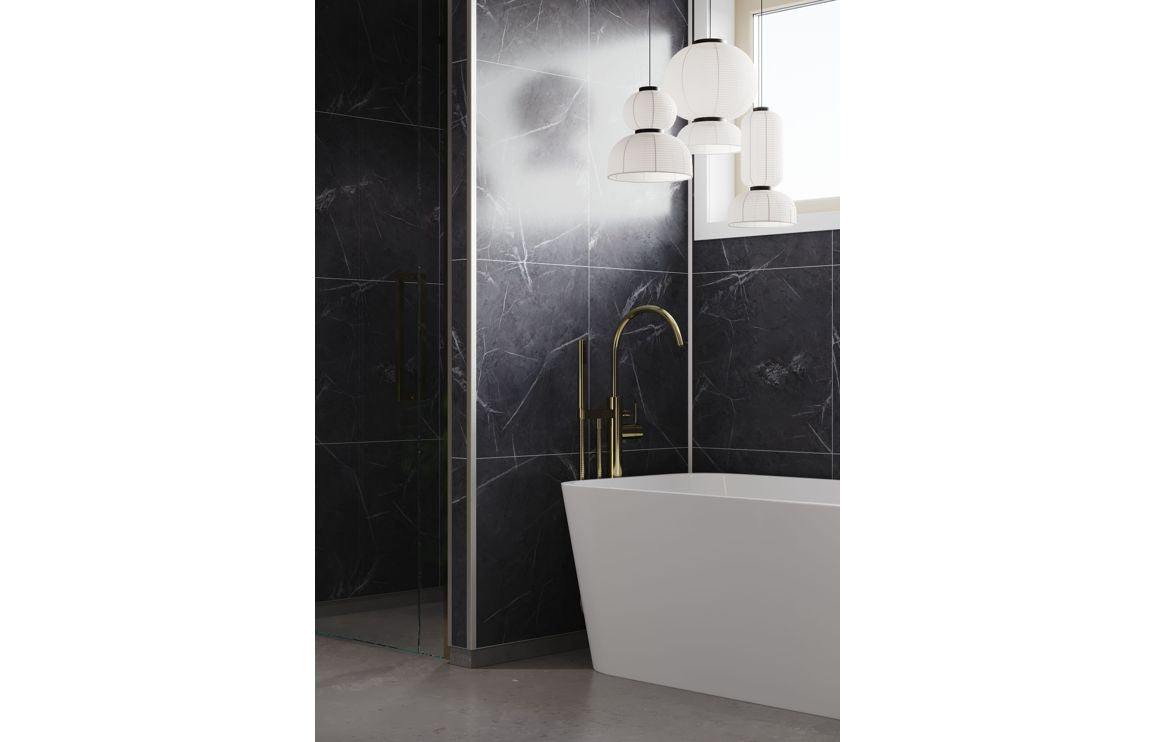 Fibo Marble - Black Marble (Tile Effect)