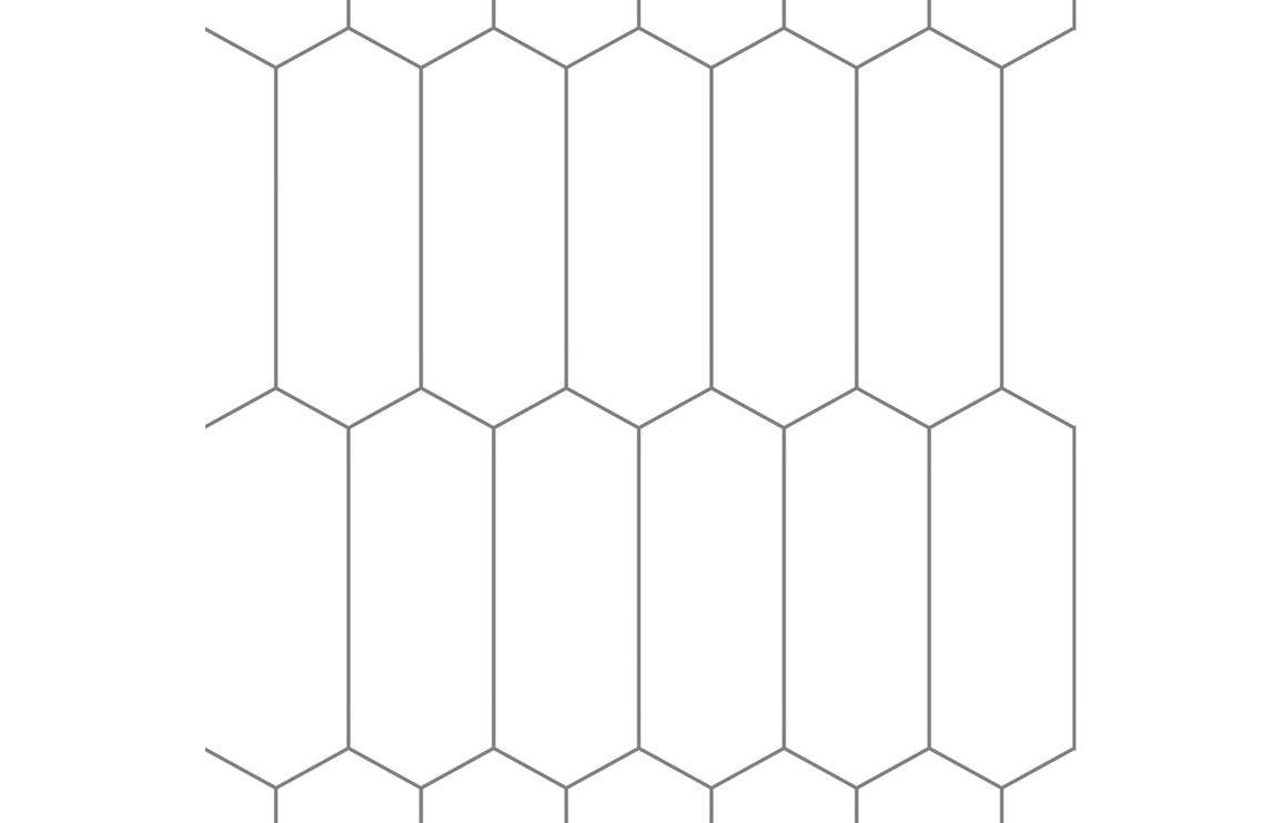 Fibo Urban - Denver White (Elongated Hexagonal)