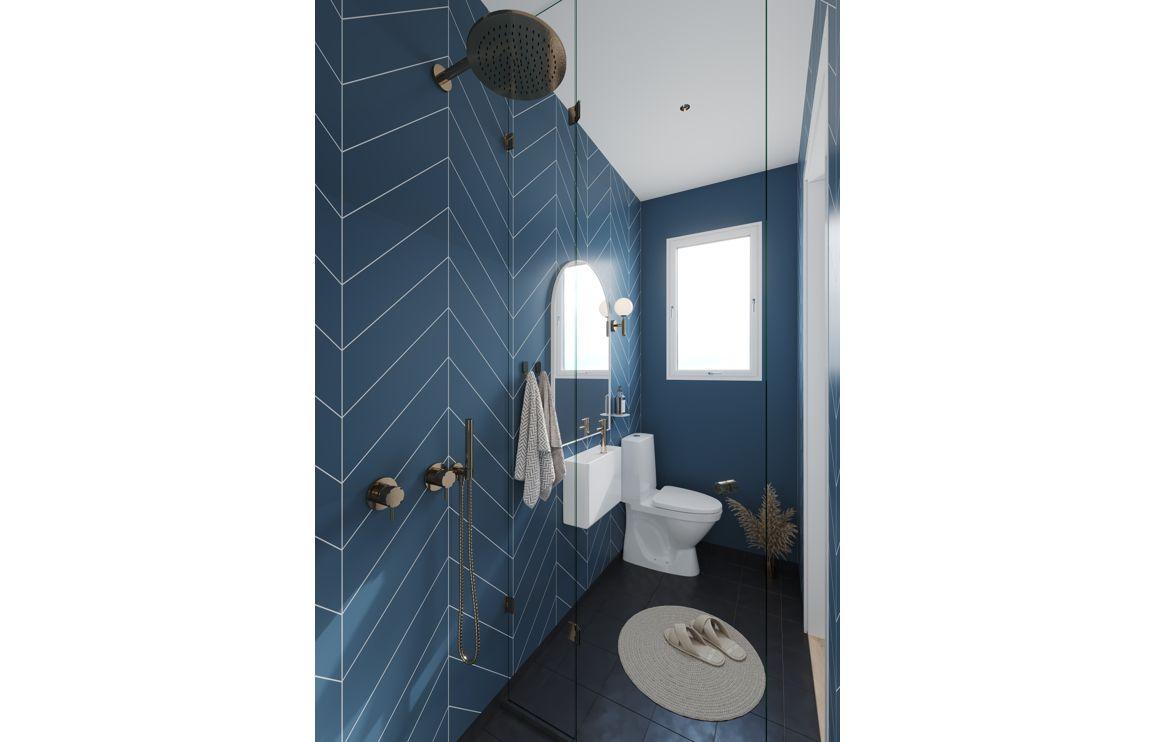 Fibo Urban - Dusty Blue (Chevron)