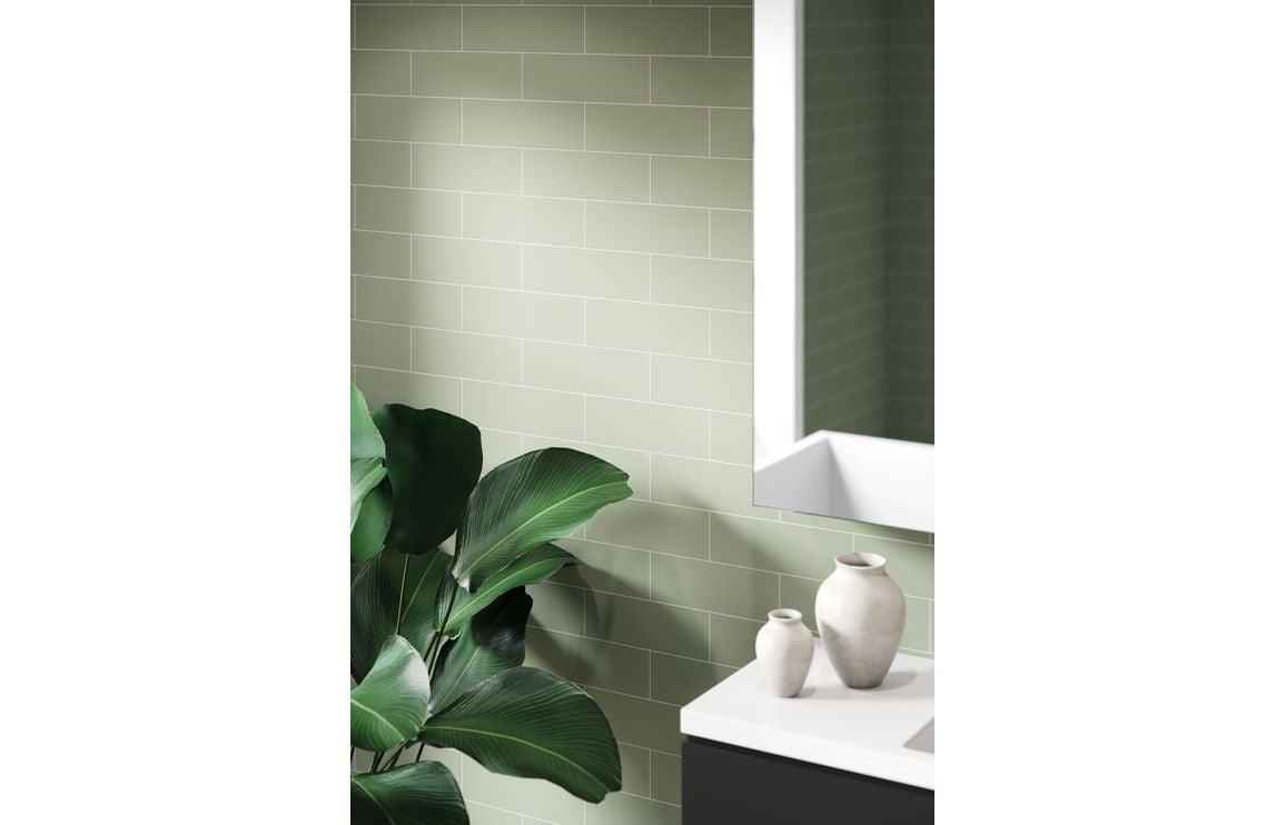 Olive Green Metro Brick Wall Panels
