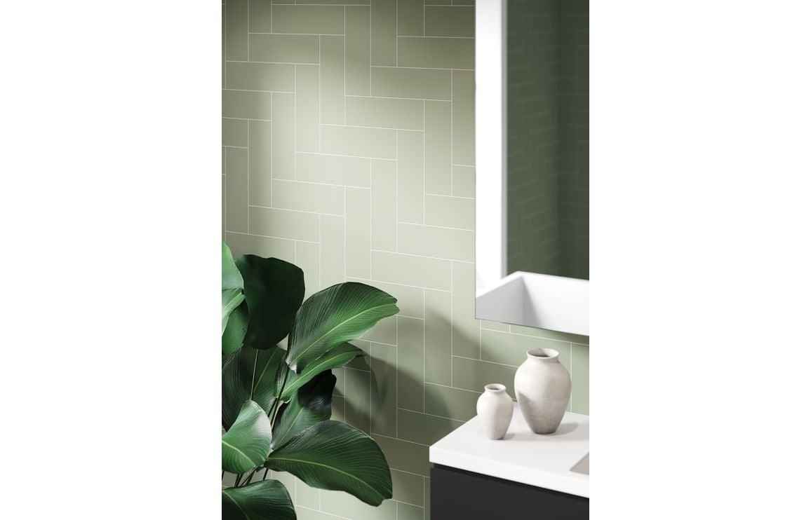Olive Green Bathroom Wall Panels – Fibo Urban Straight