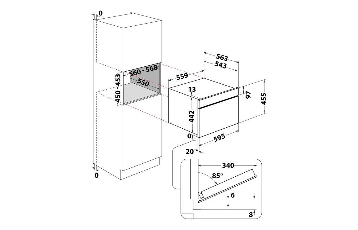 Hotpoint HCW6O7HTSBUK B/I 950W Combination Microwave - Black