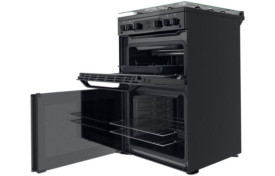 Hotpoint HDM67G0CCB/UK Gas Cooker - Black