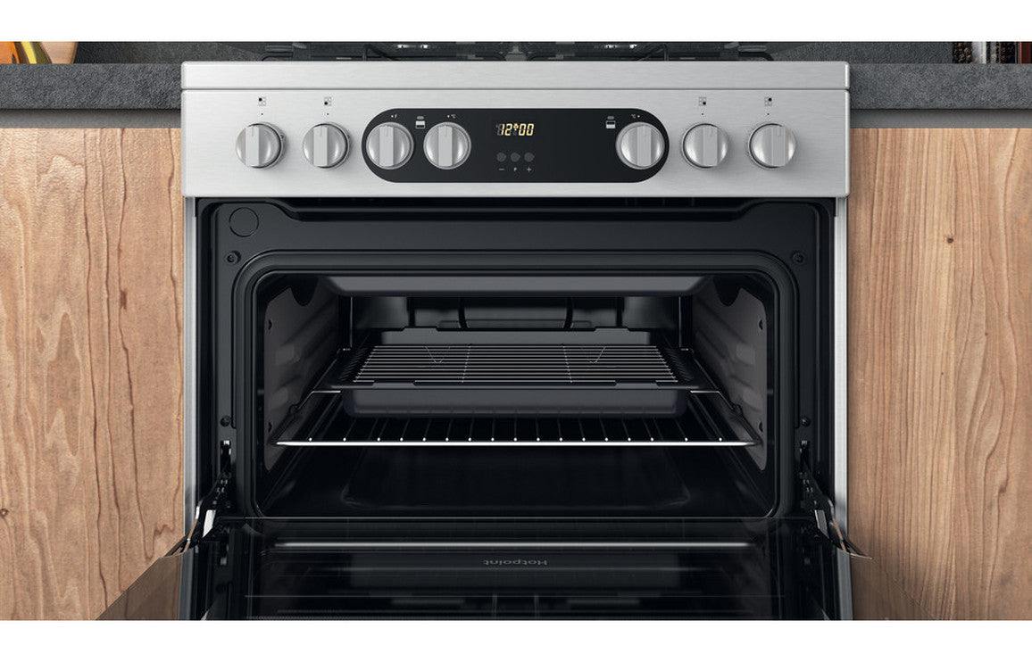 Hotpoint Dual Fuel Cooker - St/Steel/Black/White