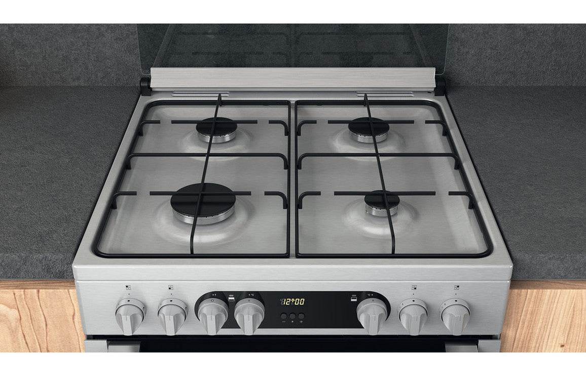 Hotpoint Dual Fuel Cooker - St/Steel/Black/White