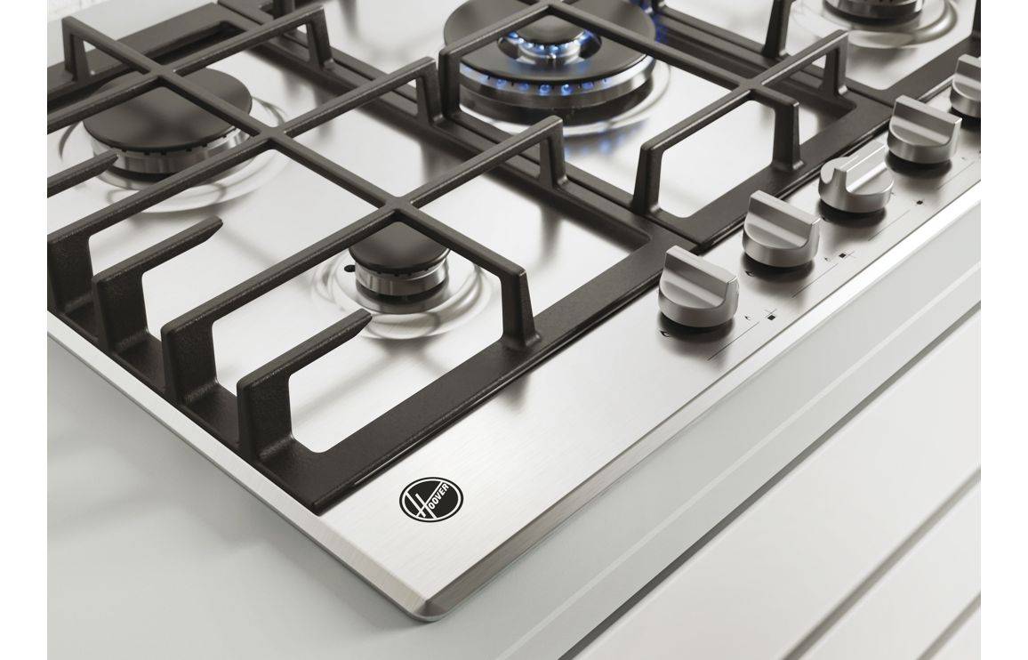 Hoover H300 HHG75WK3X 75cm Gas Hob - St/Steel