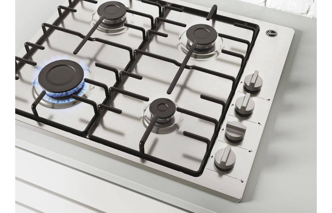 Hoover H300 HHW6LK3X 60cm Gas Hob - St/Steel