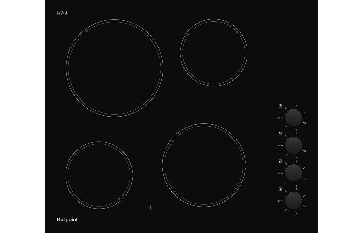 Hotpoint HR 620 R H 60cm Ceramic Hob - Black