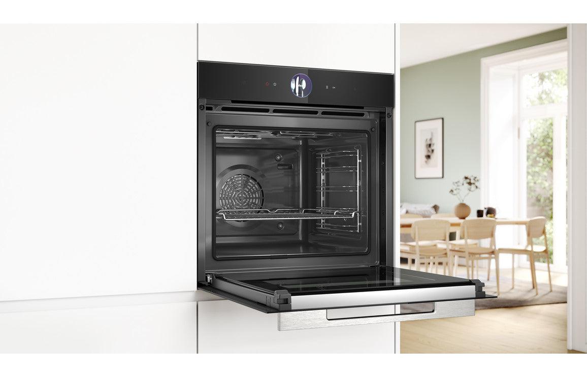 Bosch Series 8 HRG7764B1B Single Pyrolytic Oven w/Added Steam - Black