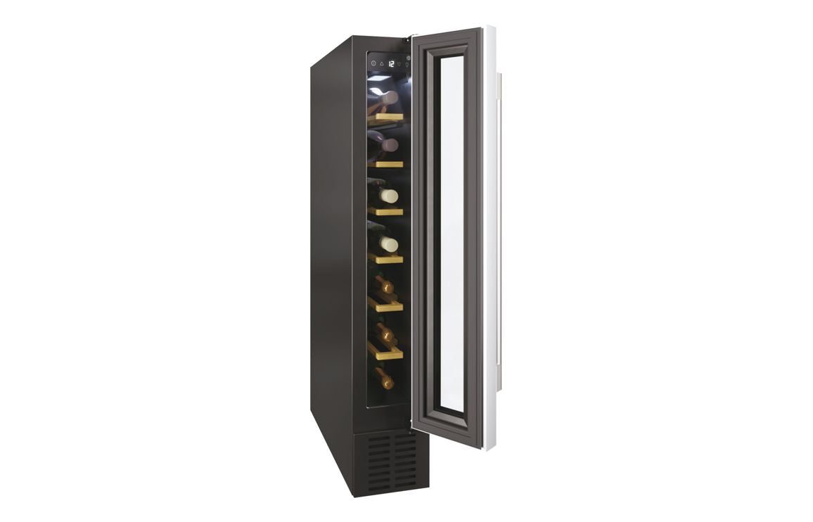 Hoover H300 HWCB 15 UK/1 15cm Wine Cooler - Black Glass & St/Steel