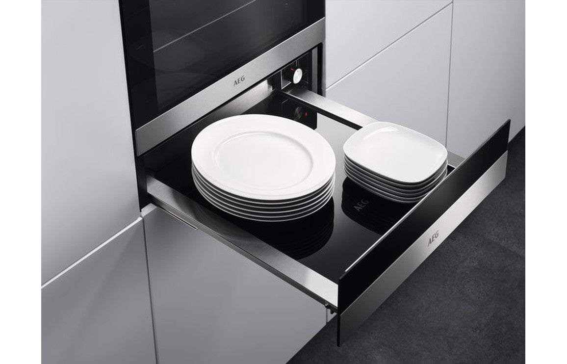 AEG KDK911424M 14cm Warming Drawer - Black Glass & St/Steel
