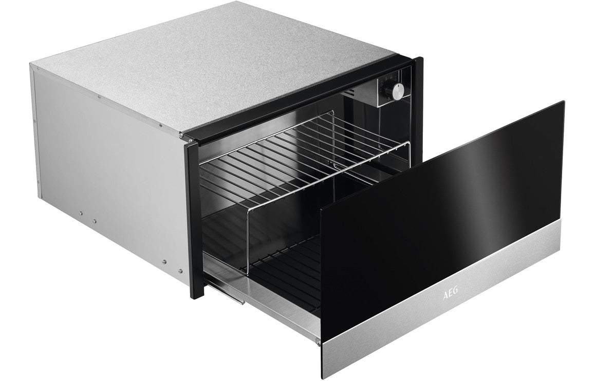 AEG KDK912924M 29cm Warming Drawer - Black Glass & St/Steel