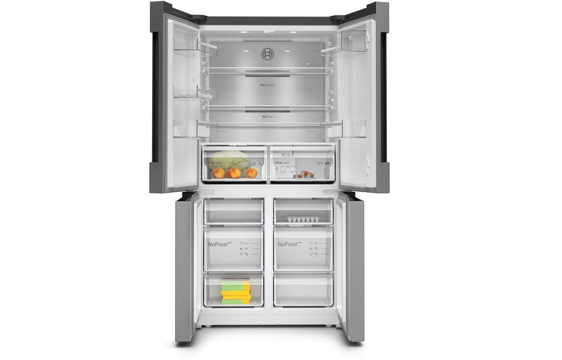 Bosch Series 6 KFN96APEAG F/S Frost Free 4 Door Fridge Freezer - Metallic Silver