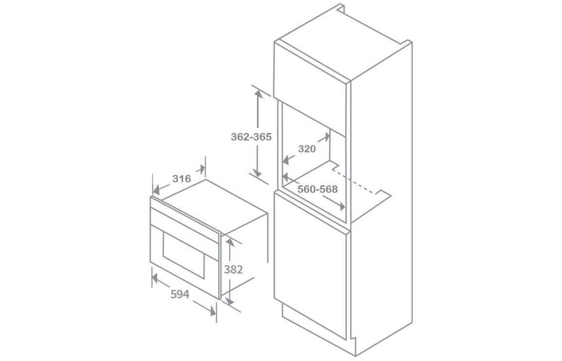 Prima LCTM201 Framed B/I Microwave - St/Steel