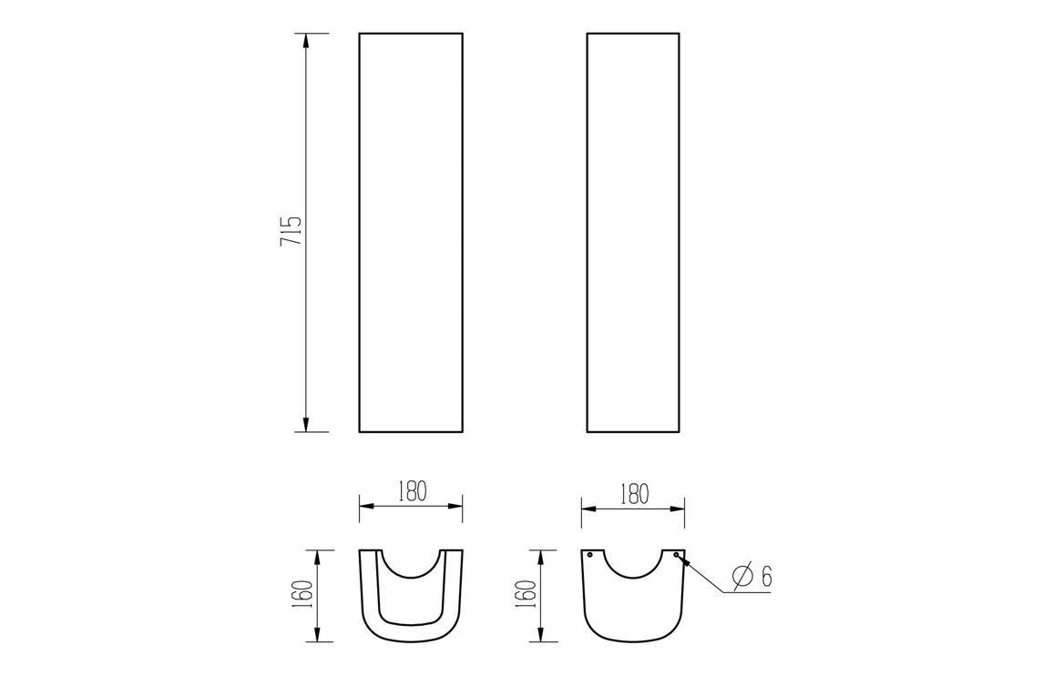 Arlo 550x400mm 1TH Basin & Full Pedestal