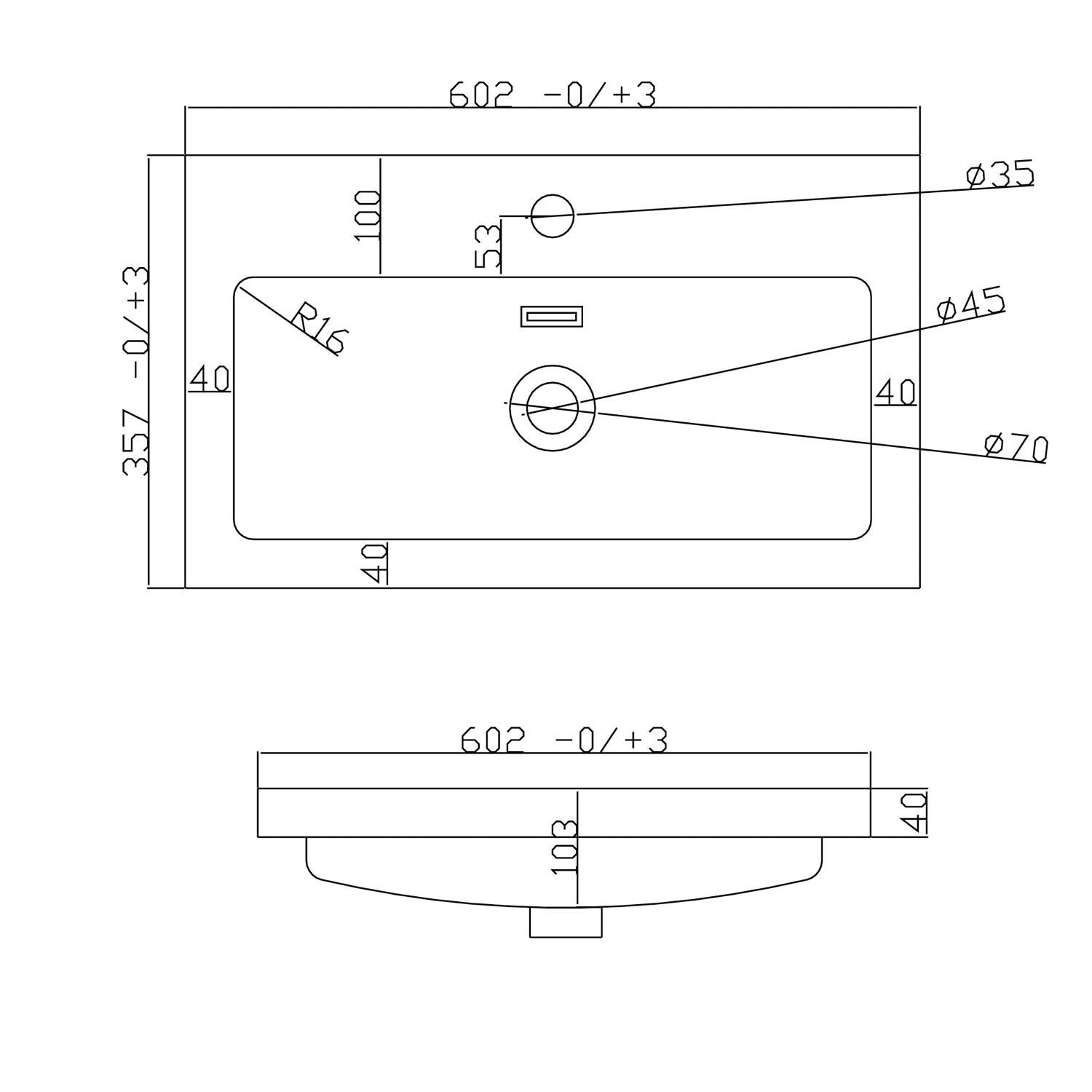 Muro 600 Basin