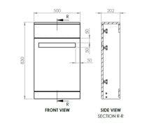 Mayfair 500mm Floor Standing WC Unit - Matt Reed Green