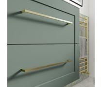 Mayfair 350mm Wall Hung 1 Door Tall Unit - Matt Reed Green