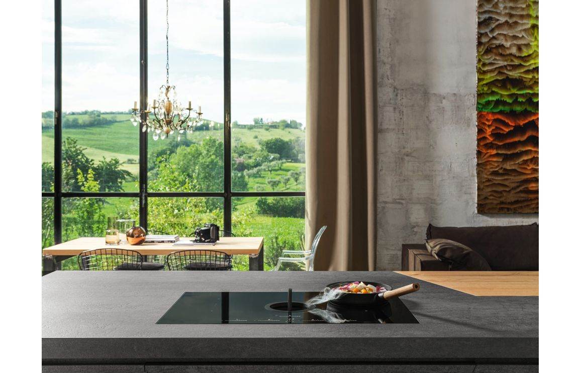 Elica NikolaTesla Switch 85cm Venting Induction Hob (Ducting) - Black