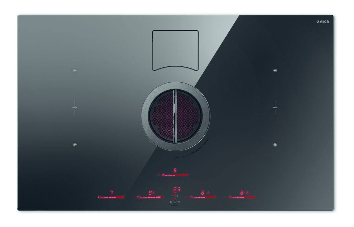 Elica NikolaTesla Switch 85cm Venting Induction Hob (Recirculating) - Black
