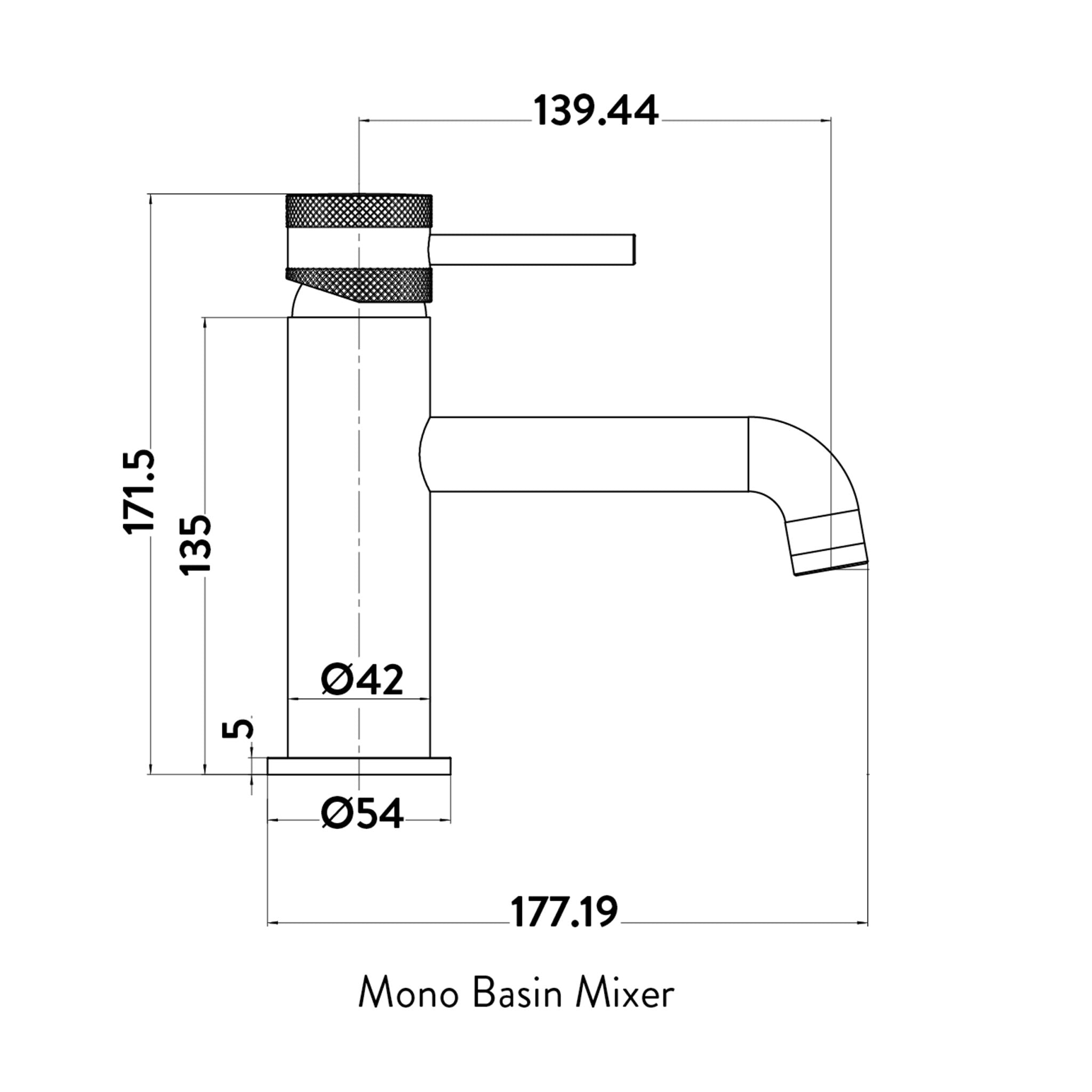 Mono Basin Mixer Brushed Brass