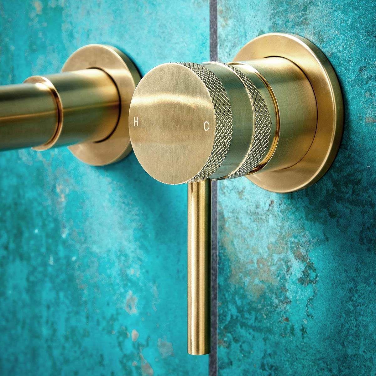 Wall Mounted Basin Tap Brushed Brass