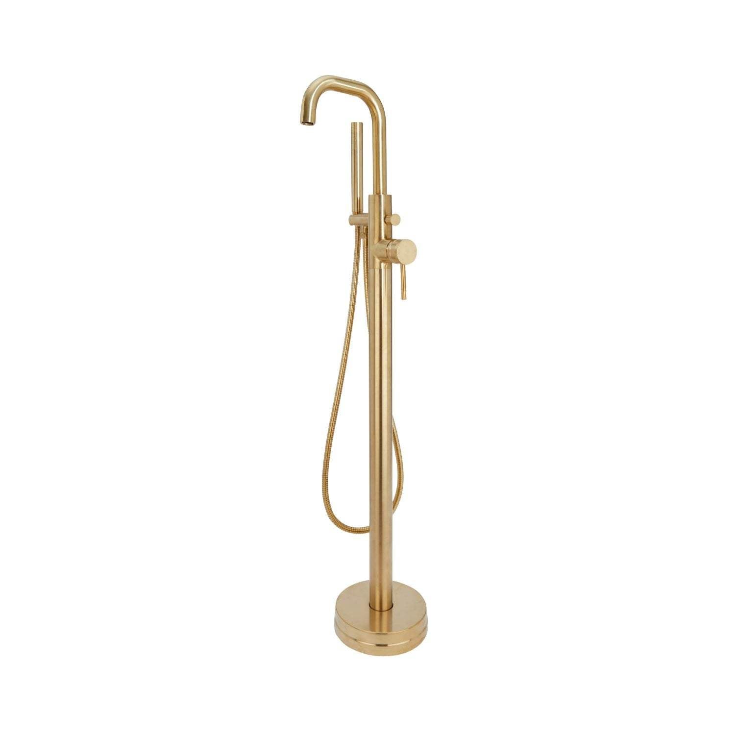Freestanding Bath Shower Mixer Brushed Brass