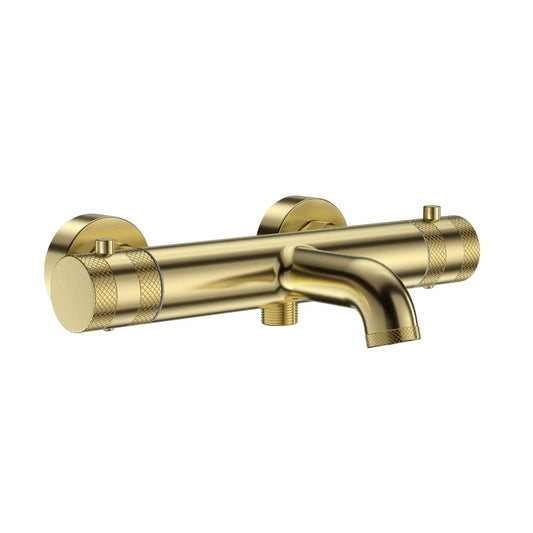 Wall Mounted Bath Shower Mixer Brushed Brass