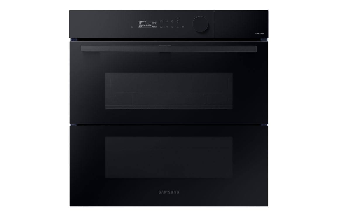 Samsung Oven, Compact & Warming Drawer Pack 2 - Black Glass (NV7B5775XAK/U4, NQ5B5763DBK/U4 & NL20T8100WK/UR)