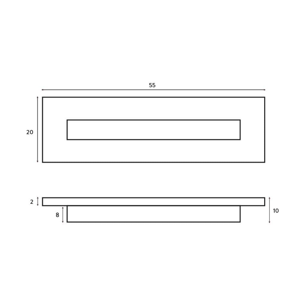 Brass Rectangle Overflow Insert
