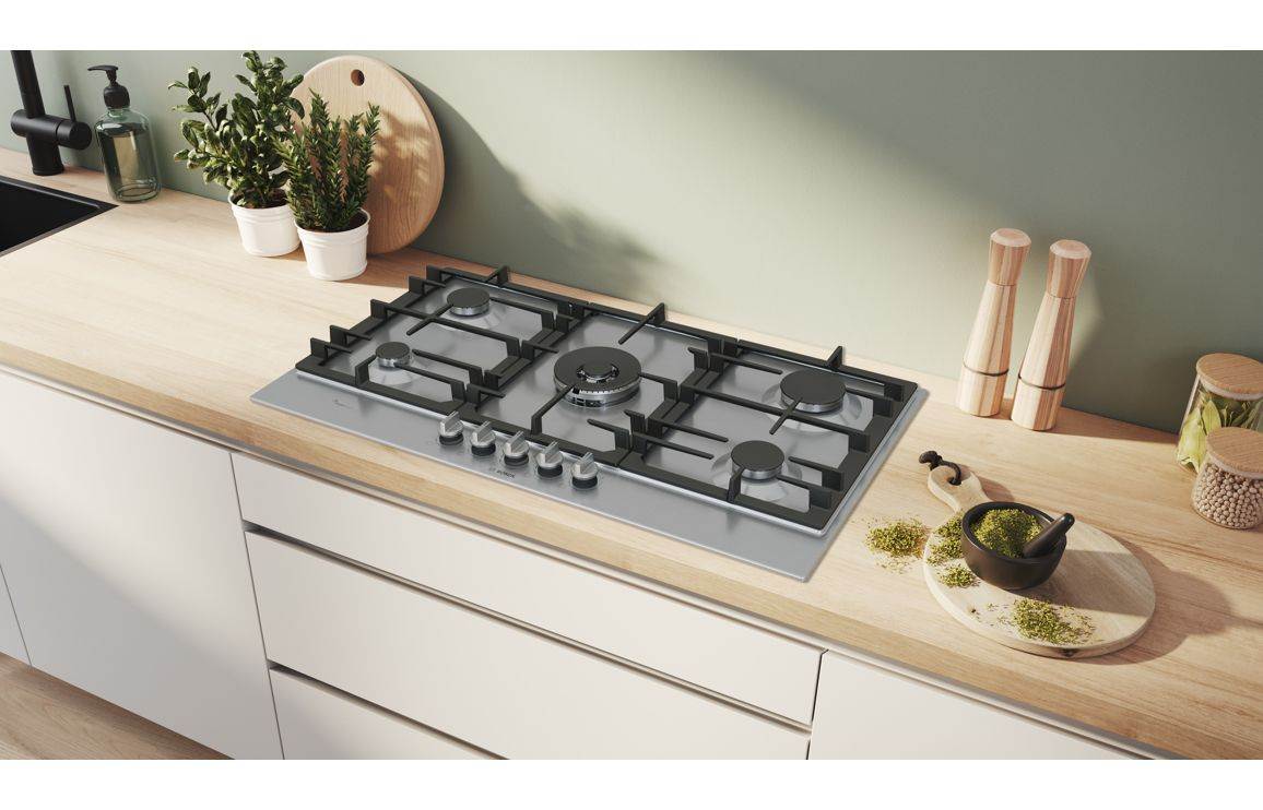 Bosch Series 6 PCR9A5B90 90cm Gas Hob - St/Steel