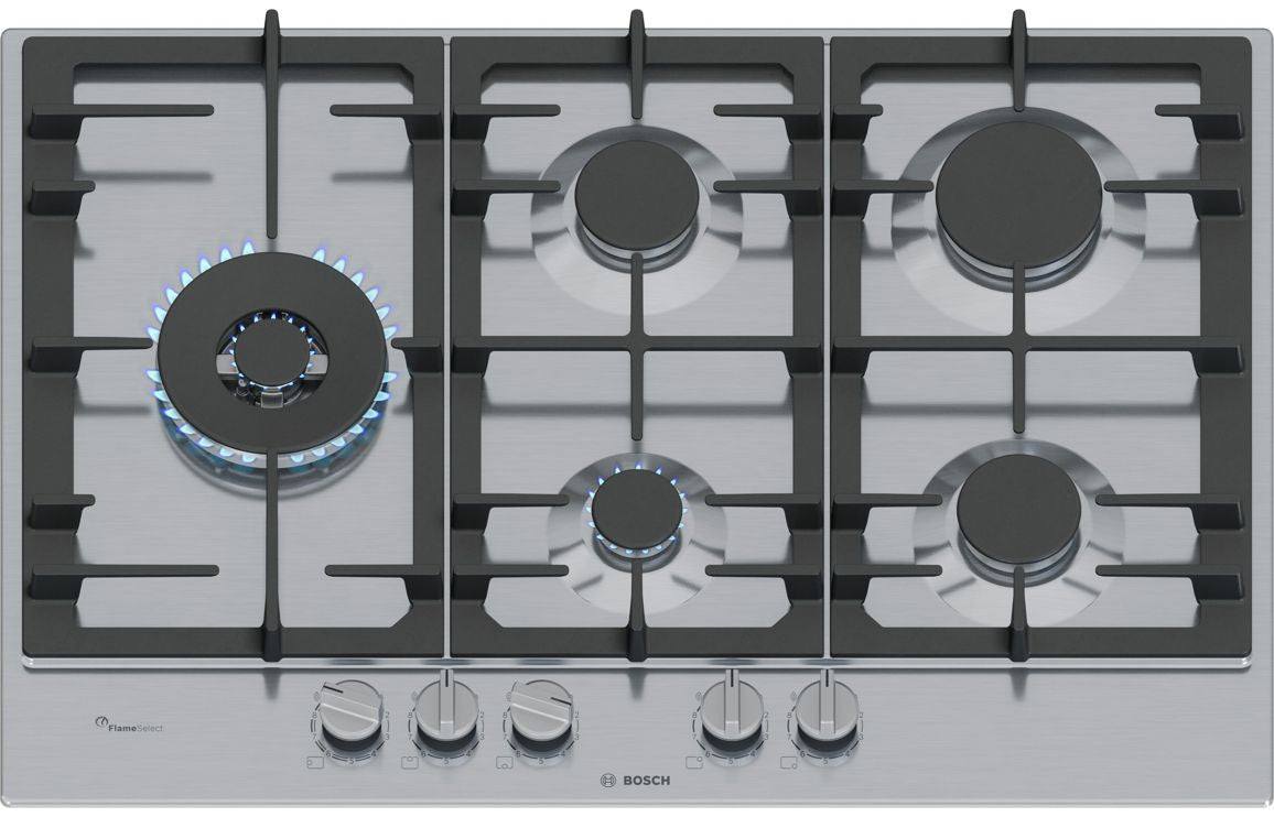 Bosch Series 6 PCS7A5I90 75cm Gas Hob - Brushed Steel